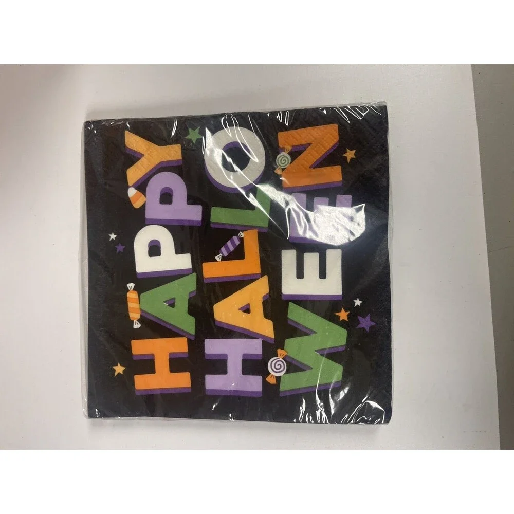 Halloween party supplies Plates, Cups, Napkins And decorations Party Of 8 #317